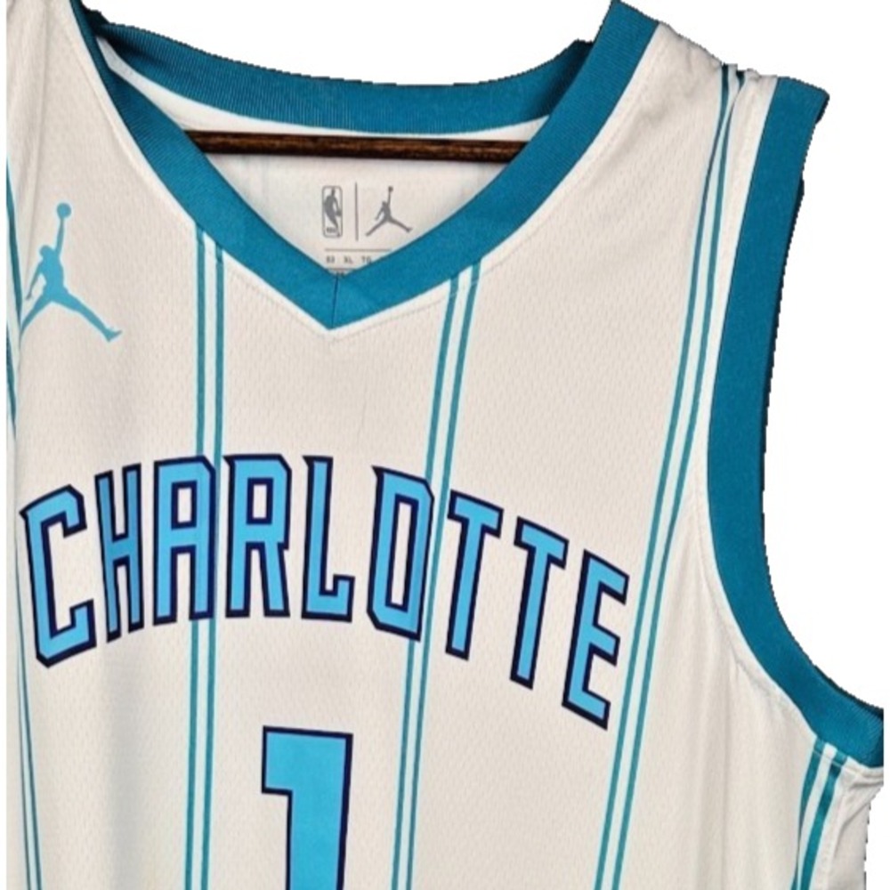 Jordan Charlotte Hornets LaMelo Ball 1 Statement Edition Jersey 52 XL White